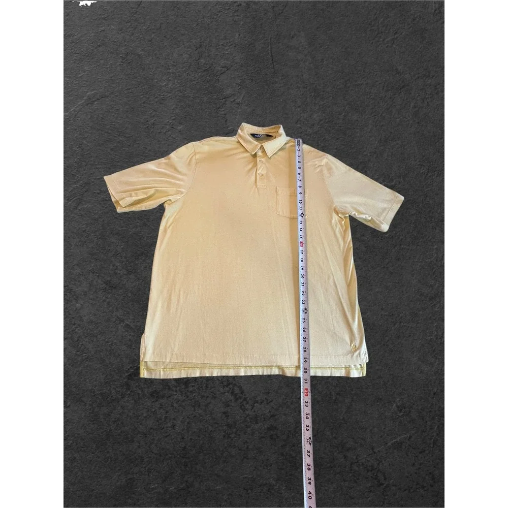 Polo Golf Ralph Lauren Shirt Mens Large Yellow Pima Cotton Pocket Polo